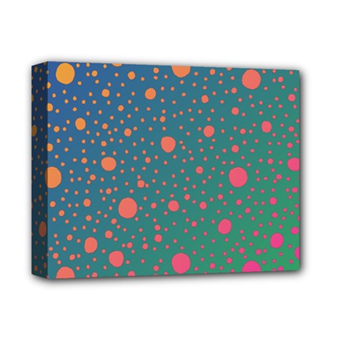 Color Pattern Dot Scrapbooking Deluxe Canvas 14  X 11  (stretched) by Wegoenart