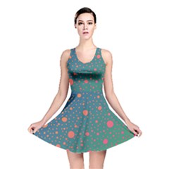 Color Pattern Dot Scrapbooking Reversible Skater Dress by Wegoenart