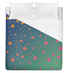 Color Pattern Dot Scrapbooking Duvet Cover (queen Size)