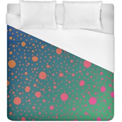 Color Pattern Dot Scrapbooking Duvet Cover (king Size) by Wegoenart