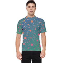 Color Pattern Dot Scrapbooking Men s Short Sleeve Rash Guard by Wegoenart