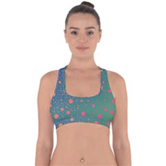 Color Pattern Dot Scrapbooking Cross Back Hipster Bikini Top  by Wegoenart