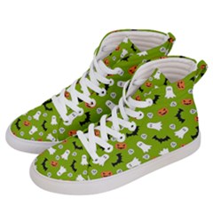 Pattern Seamless Halloween Fall Men s Hi-top Skate Sneakers by Wegoenart