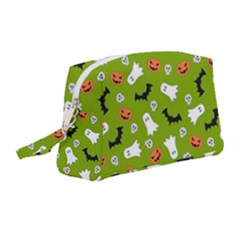 Pattern Seamless Halloween Fall Wristlet Pouch Bag (medium) by Wegoenart