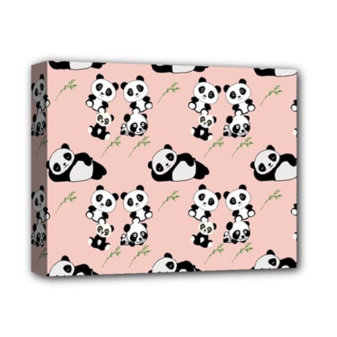 Pandas Pattern Panda Bear Deluxe Canvas 14  X 11  (stretched) by Wegoenart