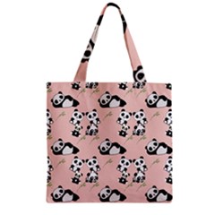 Pandas Pattern Panda Bear Zipper Grocery Tote Bag by Wegoenart