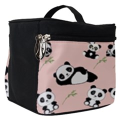 Pandas Pattern Panda Bear Make Up Travel Bag (small) by Wegoenart