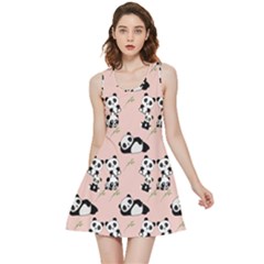 Pandas Pattern Panda Bear Inside Out Reversible Sleeveless Dress by Wegoenart