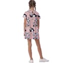 Pandas Pattern Panda Bear Kids  Asymmetric Collar Dress View2