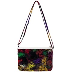 Abstract Painting Colorful Double Gusset Crossbody Bag by Wegoenart