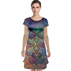 Dragon Fractal Pattern Texture Cap Sleeve Nightdress by Wegoenart