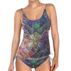 Dragon Fractal Pattern Texture Tankini Set