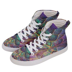 Dragon Fractal Pattern Texture Women s Hi-top Skate Sneakers by Wegoenart