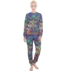 Dragon Fractal Pattern Texture Women s Lounge Set by Wegoenart