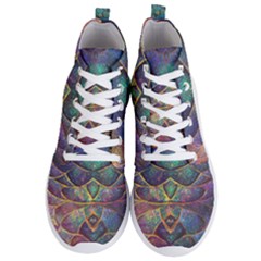 Dragon Fractal Pattern Texture Men s Lightweight High Top Sneakers by Wegoenart