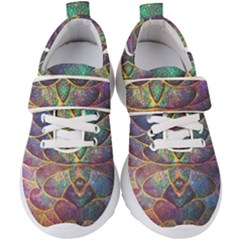 Dragon Fractal Pattern Texture Kids  Velcro Strap Shoes by Wegoenart