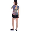 Dragon Fractal Pattern Texture Back Circle Cutout Sports Tee View2