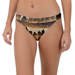 Manhattan Skyline Sunset Nyc Band Bikini Bottom by Wegoenart