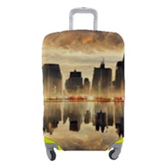 Manhattan Skyline Sunset Nyc Luggage Cover (small) by Wegoenart