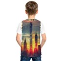 New York City Sunset Dusk Twilight Kids  Basketball Tank Top View2