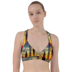 New York City Sunset Dusk Twilight Sweetheart Sports Bra by Wegoenart