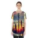 New York City Sunset Dusk Twilight Skirt Hem Sports Top View1