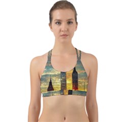 New York City Sunset Dusk Twilight Back Web Sports Bra by Wegoenart