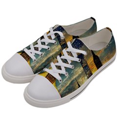 New York City Sunset Dusk Twilight Women s Low Top Canvas Sneakers by Wegoenart