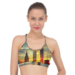 New York City Sunset Dusk Twilight Basic Training Sports Bra by Wegoenart