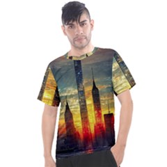 New York City Sunset Dusk Twilight Men s Sport Top by Wegoenart