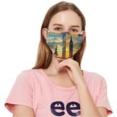 New York City Sunset Dusk Twilight Fitted Cloth Face Mask (adult) by Wegoenart