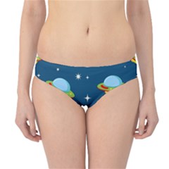 Seamless Pattern Ufo With Star Space Galaxy Background Hipster Bikini Bottoms by Wegoenart