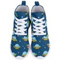 Seamless Pattern Ufo With Star Space Galaxy Background Women s Lightweight High Top Sneakers View1