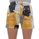 Seamless Pattern Cute Cat Cartoons Sleepwear Shorts View1