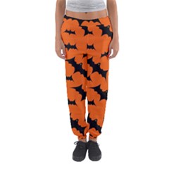 Halloween Card With Bats Flying Pattern Women s Jogger Sweatpants by Wegoenart