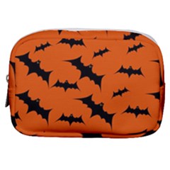 Halloween Card With Bats Flying Pattern Make Up Pouch (small) by Wegoenart