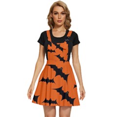 Halloween Card With Bats Flying Pattern Apron Dress by Wegoenart