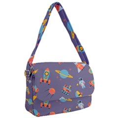 Space Seamless Pattern Courier Bag by Wegoenart