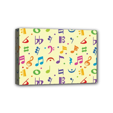 Seamless Pattern Musical Note Doodle Symbol Mini Canvas 6  X 4  (stretched) by Wegoenart