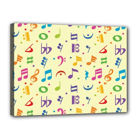 Seamless Pattern Musical Note Doodle Symbol Canvas 16  X 12  (stretched) by Wegoenart