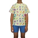 Seamless Pattern Musical Note Doodle Symbol Kids  Short Sleeve Swimwear View1