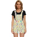 Seamless Pattern Musical Note Doodle Symbol Short Overalls View1