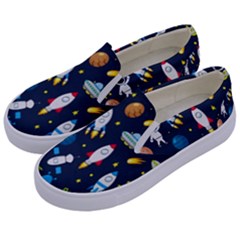 Big Set Cute Astronaut Space Planet Star Alien Rockets Ufo Constellation Satellite Moon Kids  Canvas Slip Ons by Wegoenart