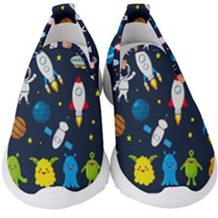 Big Set Cute Astronaut Space Planet Star Alien Rockets Ufo Constellation Satellite Moon Kids  Slip On Sneakers by Wegoenart