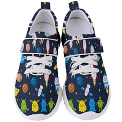 Big Set Cute Astronaut Space Planet Star Alien Rockets Ufo Constellation Satellite Moon Women s Velcro Strap Shoes by Wegoenart