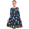 Big Set Cute Astronaut Space Planet Star Alien Rockets Ufo Constellation Satellite Moon Kids  Midi Sailor Dress View1