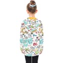 Seamless Pattern Vector With Funny Robot Cartoon Kids  Double Breasted Button Coat View2