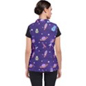 Space Seamless Pattern Women s Puffer Vest View2