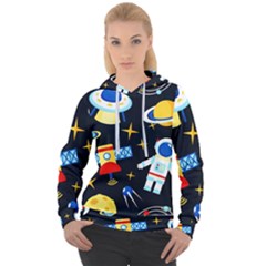 Space Seamless Pattern ---- Women s Overhead Hoodie by Wegoenart