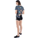 Rocketship Astronaut Space Seamless Pattern Open Back Sport Tee View2